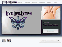 Tablet Screenshot of livelifelymph.com